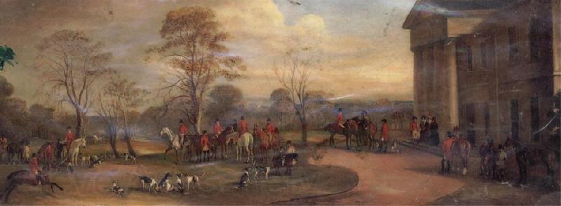 John Ferneley The Meet of the Quorn at Garendon Park